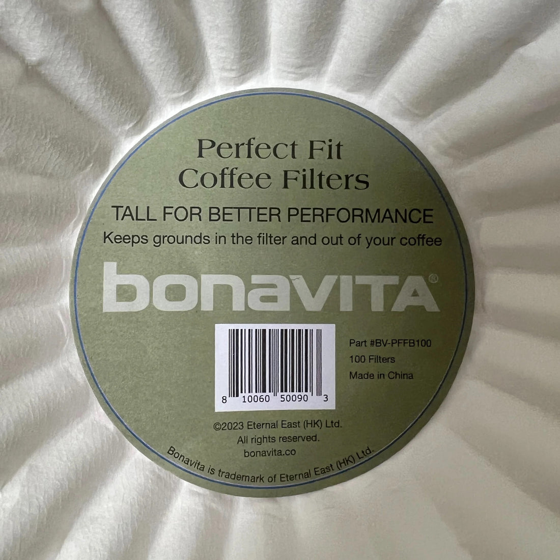 Bonavita Perfect Fit Coffee Filters - Pack of 100