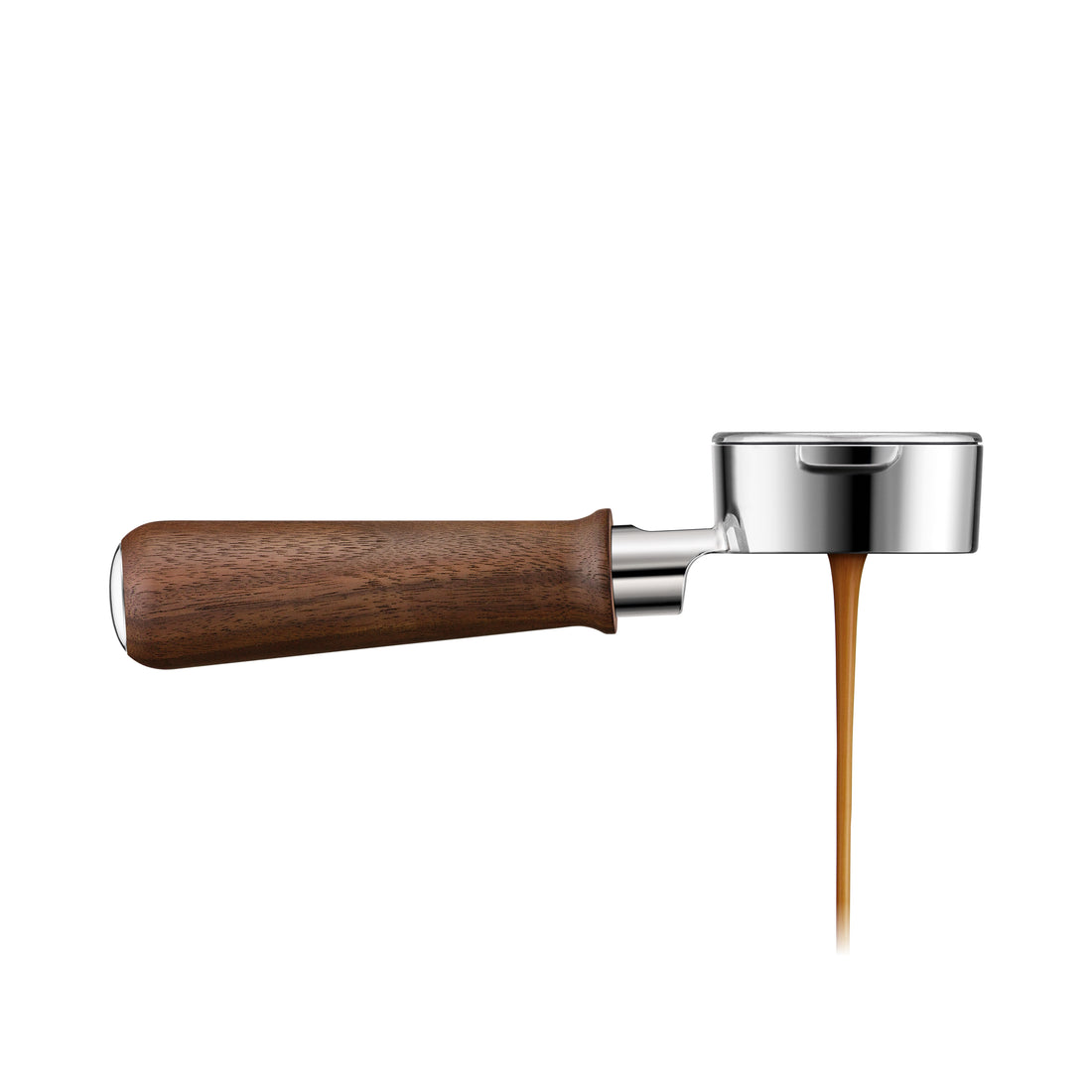 Breville 58mm Wooden Bottomless Portafilter Extracting || 58mm