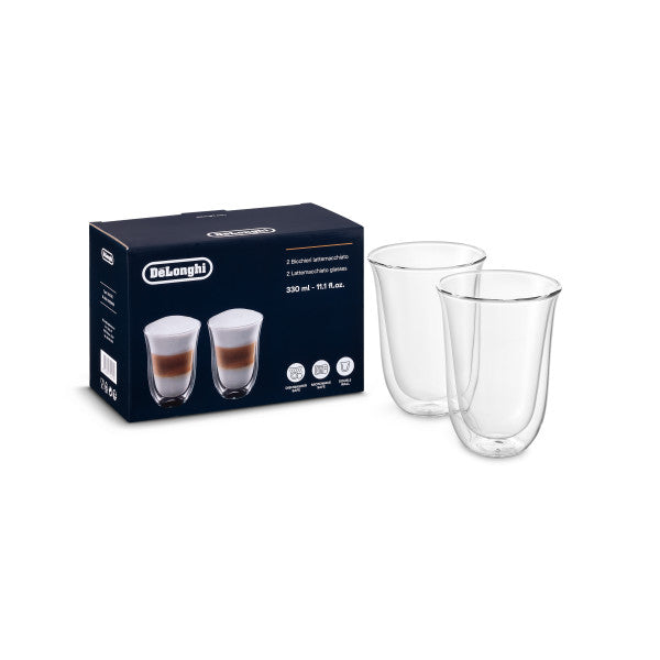DeLonghi Double Wall Glass Latte Macchiato Cups