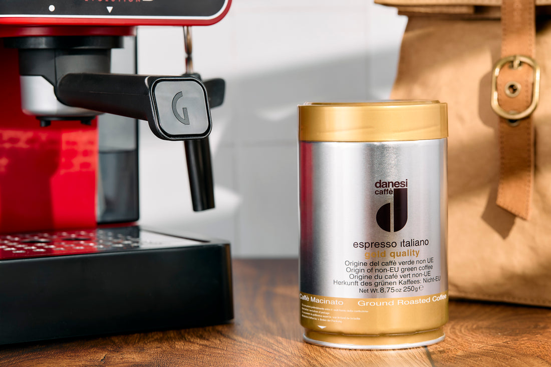 Danesi Caffe Espresso Gold Ground Coffee in Tins