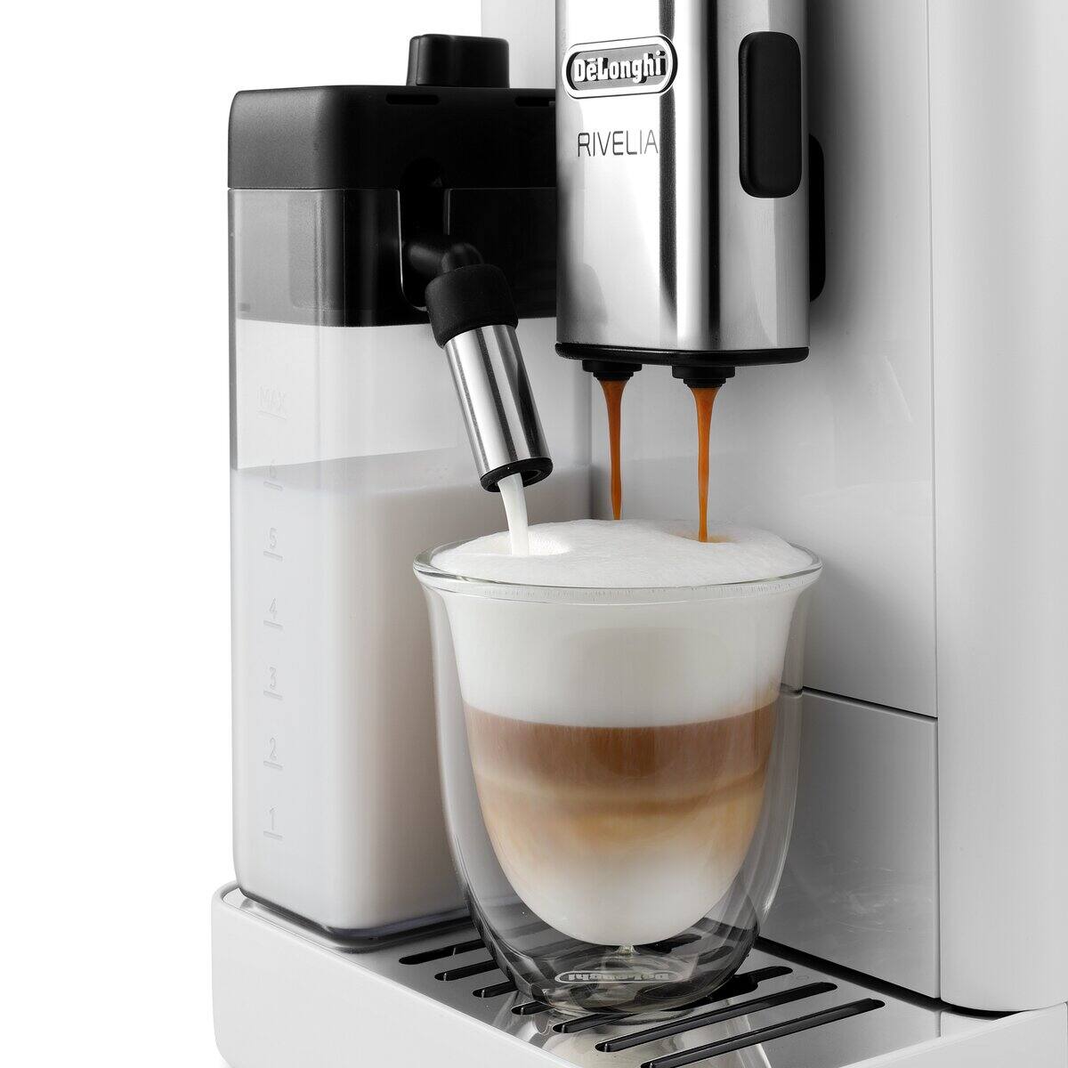 DeLonghi Rivelia Super-Automatic Espresso Machine Whole Latte Love DeLonghi Rivelia Super-Automatic Espresso Machine Whole Latte Love