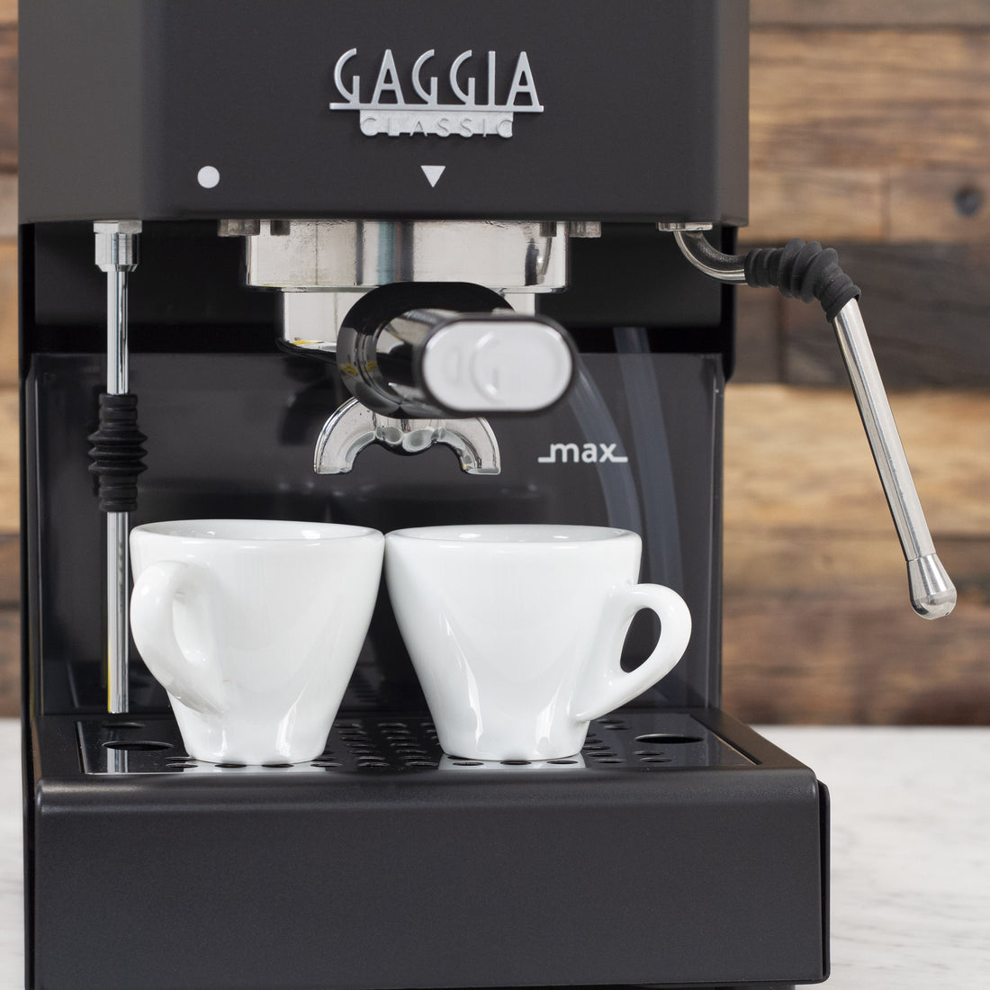 Gaggia Classic Evo Pro Espresso Machine in Thunder Black with Walnut