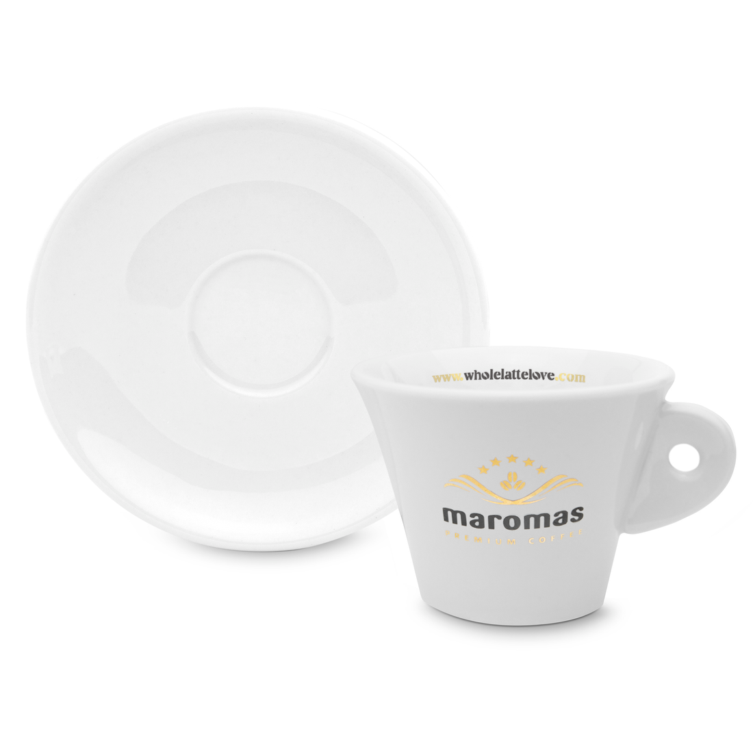 Maromas Cappuccino Cup and Saucer - Set of 2
