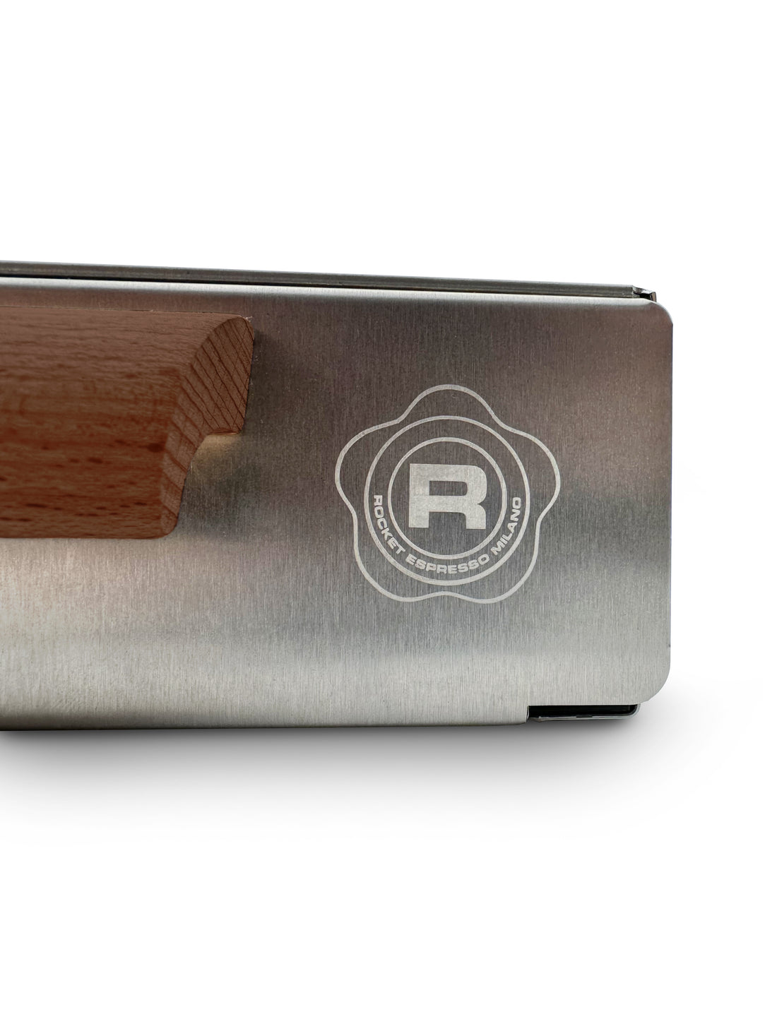 Rocket Espresso Knock Box Drawer Logo Closeup
