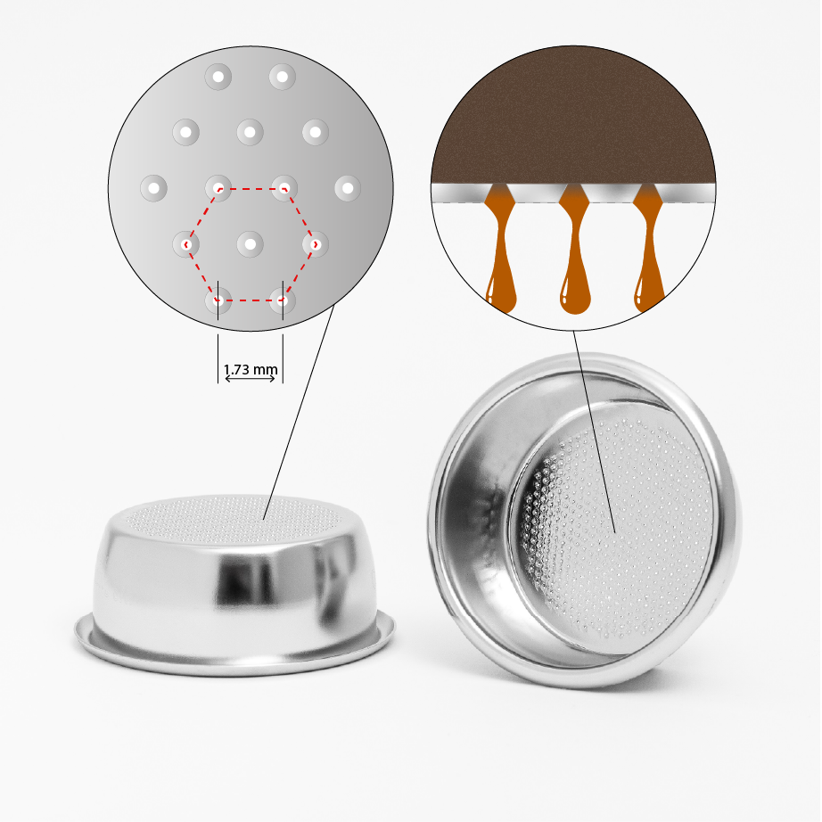 Solis IMS Perfetta 14-16g Filter Basket Flow Illustration