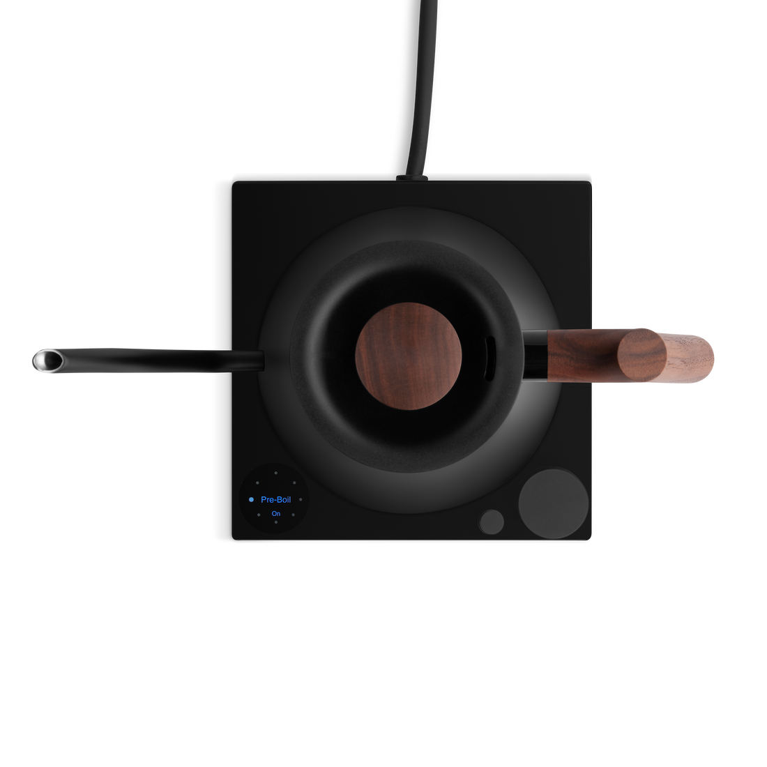 Fellow Stagg EKG Pro Studio Edition 1L Pour Over Kettle - Matte Black with Walnut Accents