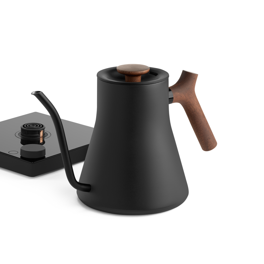 Fellow Stagg EKG Pro Studio Edition 1L Pour Over Kettle - Matte Black with Walnut Accents
