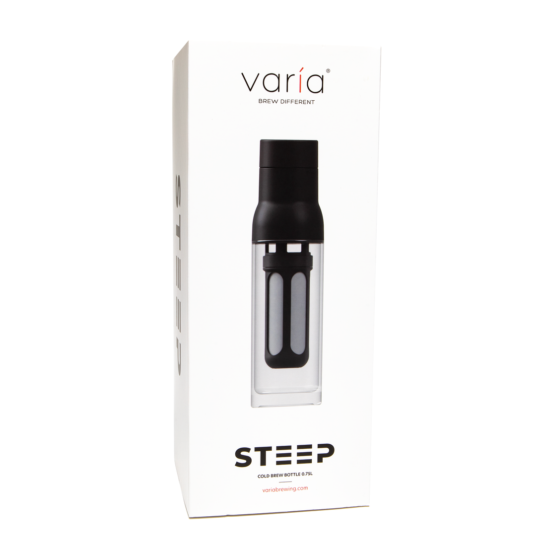 Varia Steep Cold Brew Bottle Black in Packaging || Black