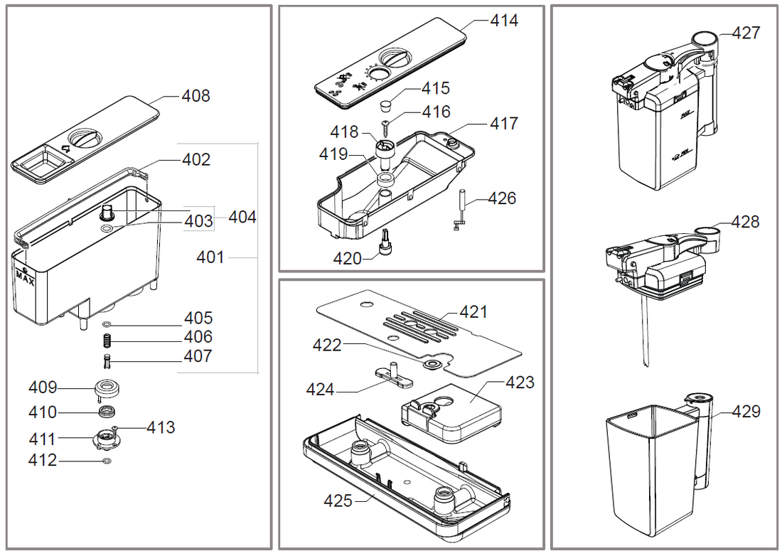 Gaggia Accademia 2022 Part Diagram: EG3004-4
