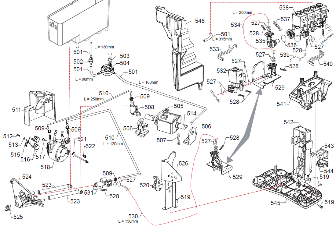 Gaggia Accademia 2022 Part Diagram: EG3004-5