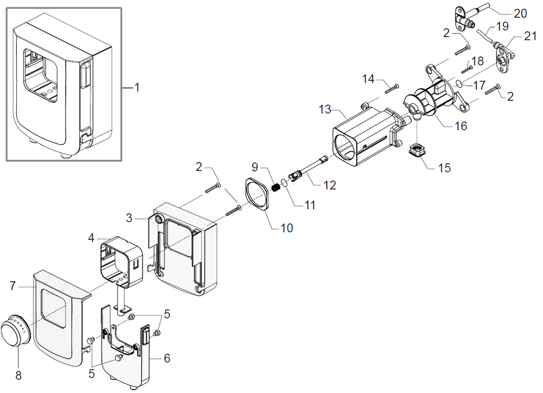 Gaggia Accademia Part Diagram: E74148-3
