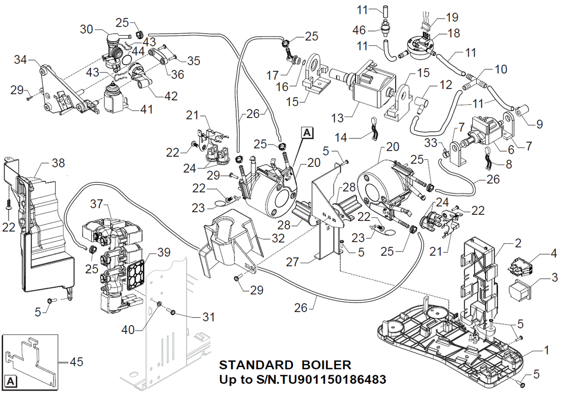 Gaggia Accademia Part Diagram: E74148-6