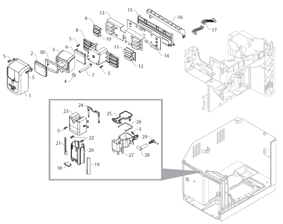 Gaggia Anima Deluxe Part Diagram: E74220-2
