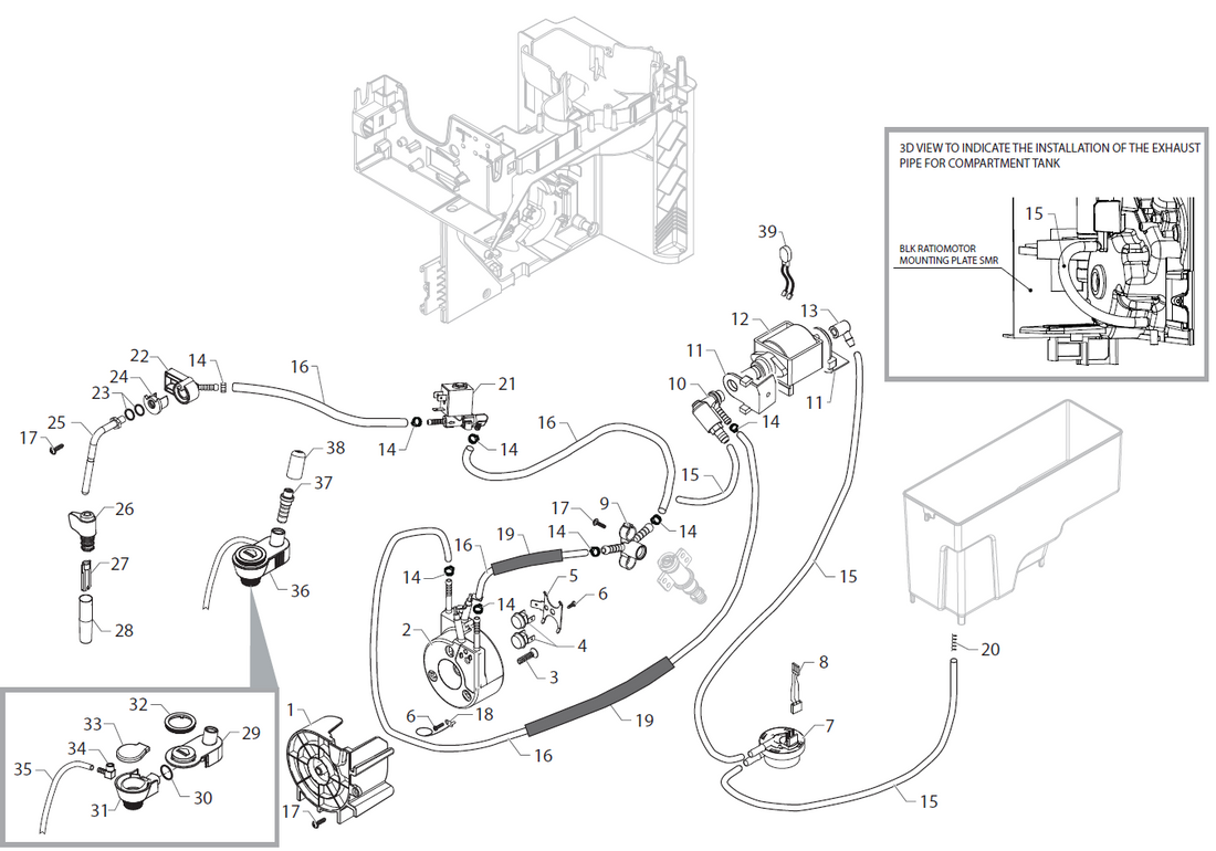 Gaggia Anima Deluxe Part Diagram: E74220-3