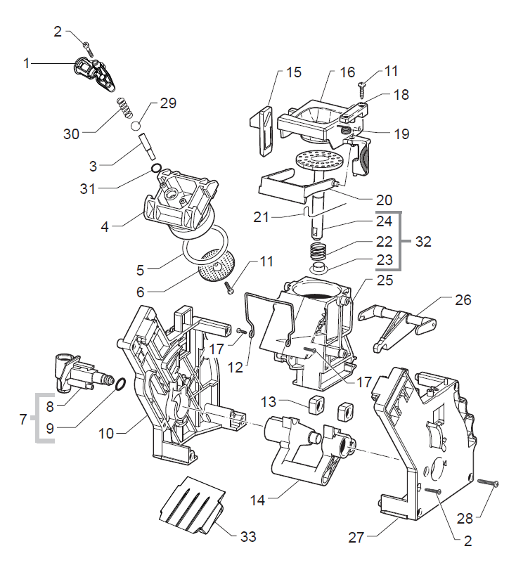 Gaggia Anima Part Diagram: E74220-6