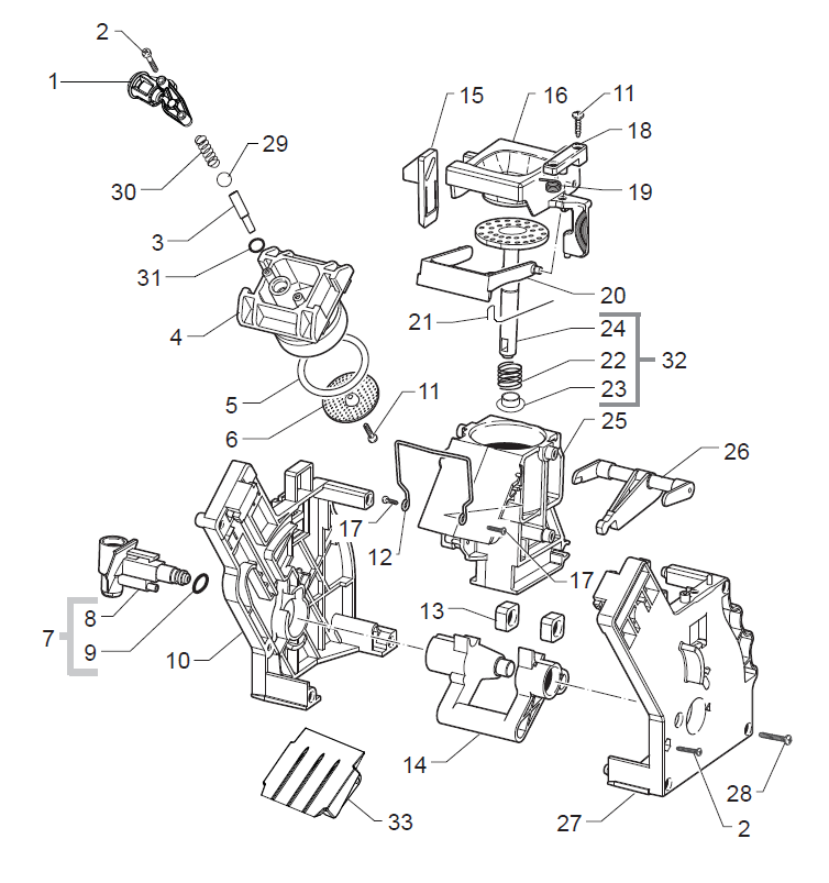 Gaggia Anima Prestige Part Diagram: E74221-8