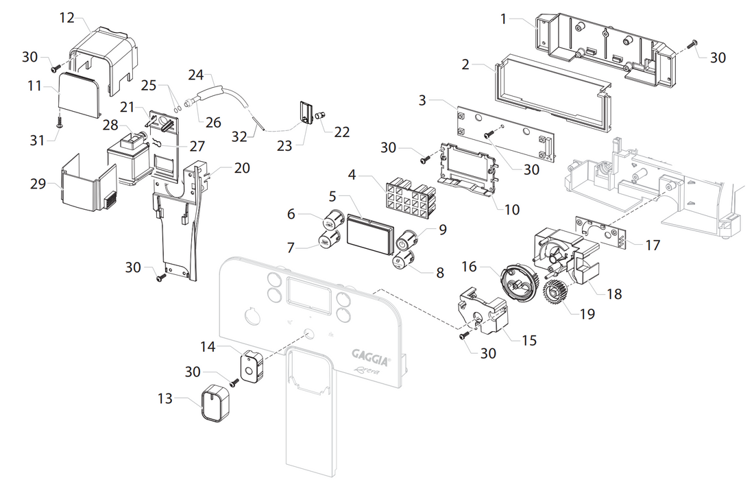 Gaggia Brera Part Diagram: ER0286-2
