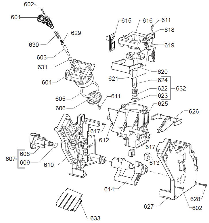 Gaggia Cadorna Plus Part Diagram: EG2002-6