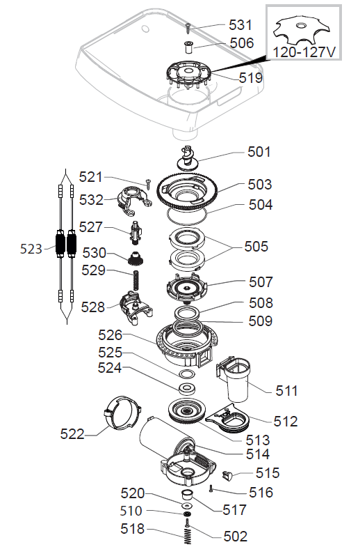 Gaggia Cadorna Prestige Part Diagram: EG3002-5
