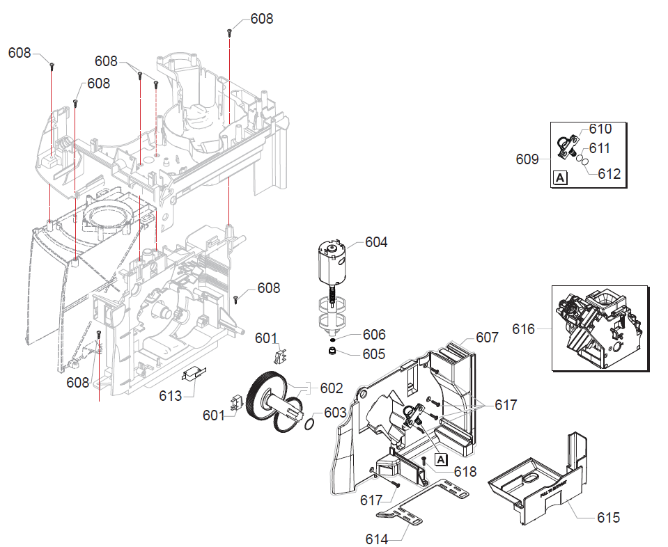 Gaggia Cadorna Prestige Part Diagram: EG3002-6