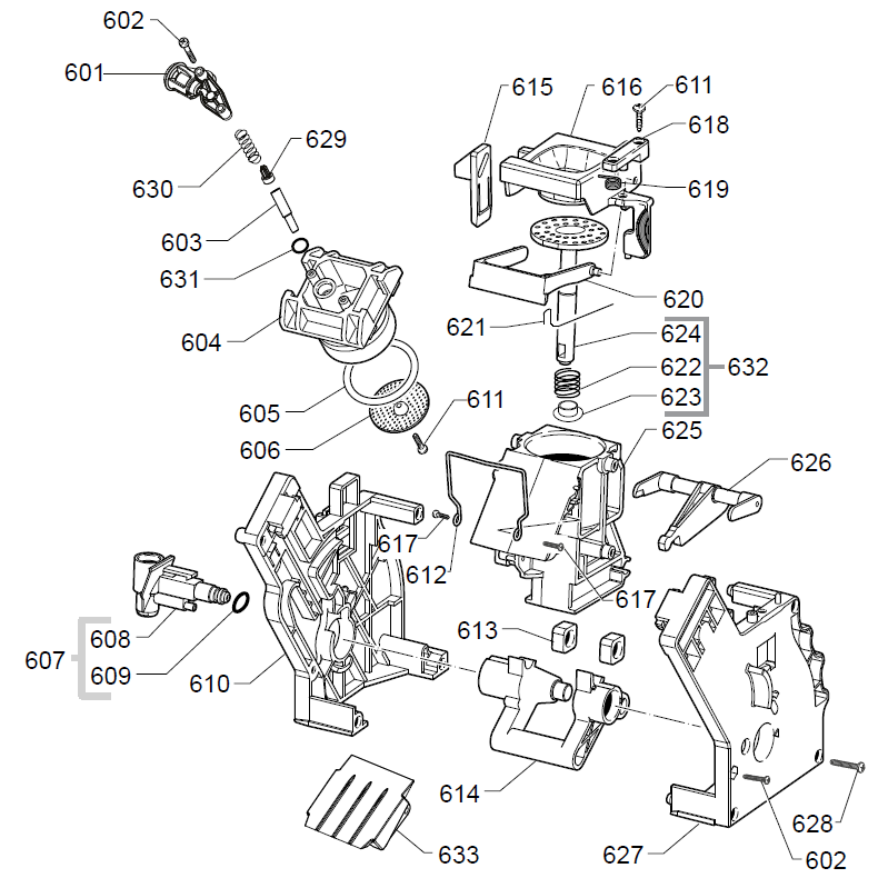 Gaggia Magenta Plus Part Diagram: EG2004-6