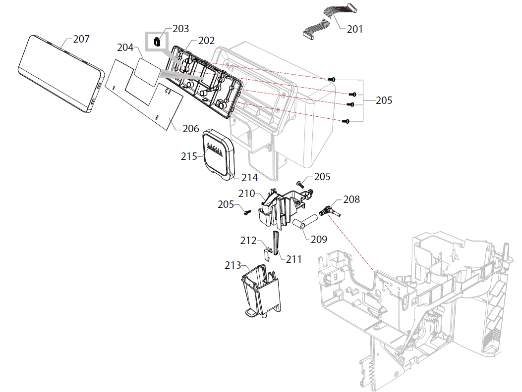 Gaggia Magenta Prestige Part Diagram: EG3003-2