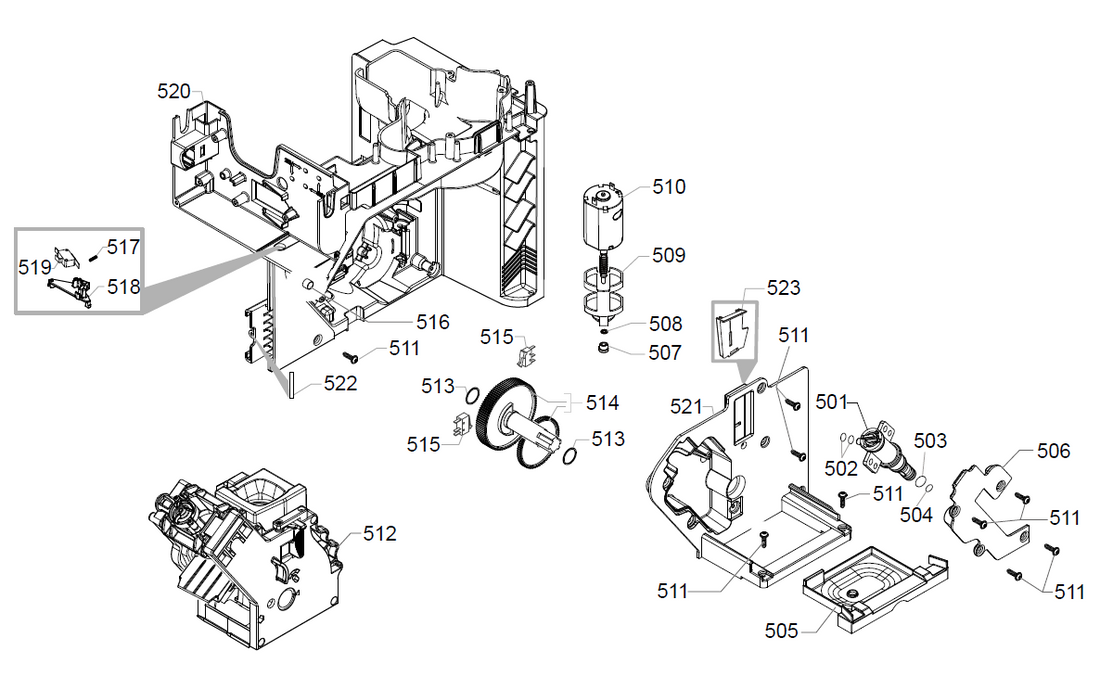 Gaggia Magenta Prestige Part Diagram: EG3003-5