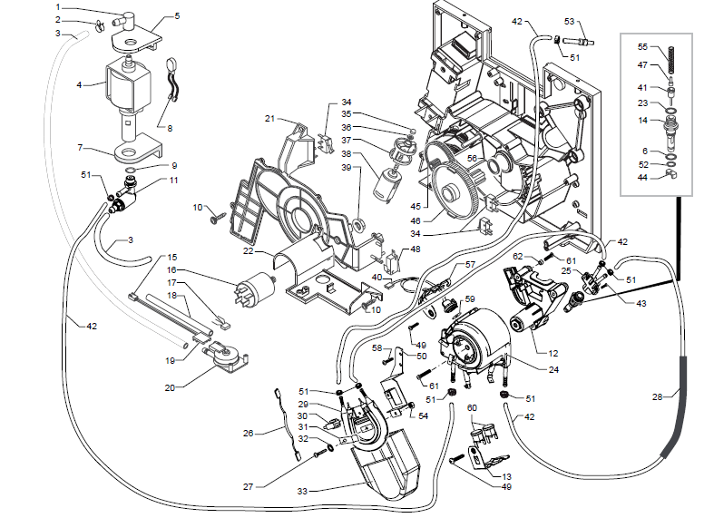 Gaggia Titanium Part Diagram: E74075-3