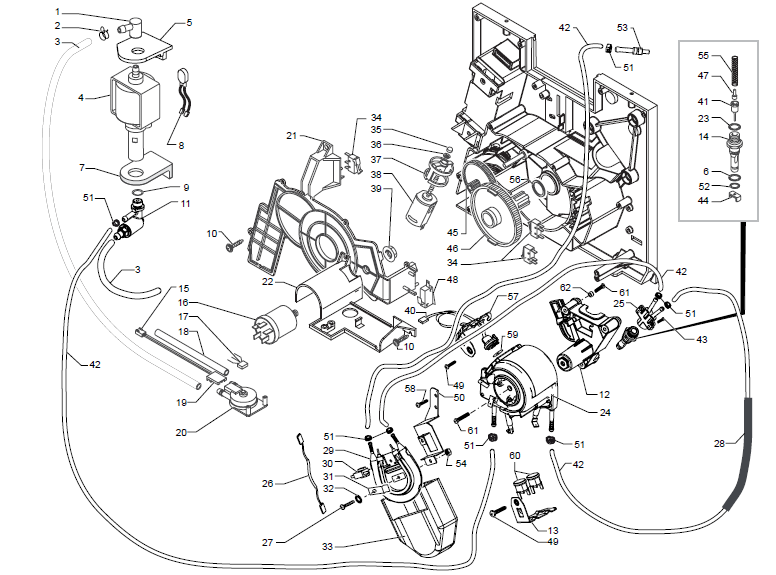 Gaggia Titanium Office Part Diagram: ER0275-4