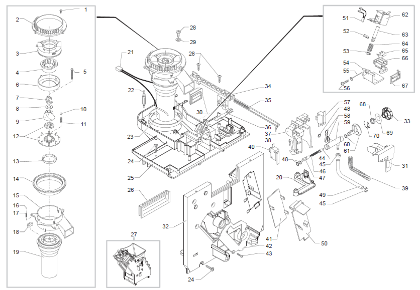 Gaggia Titanium Office Part Diagram: ER0275-5