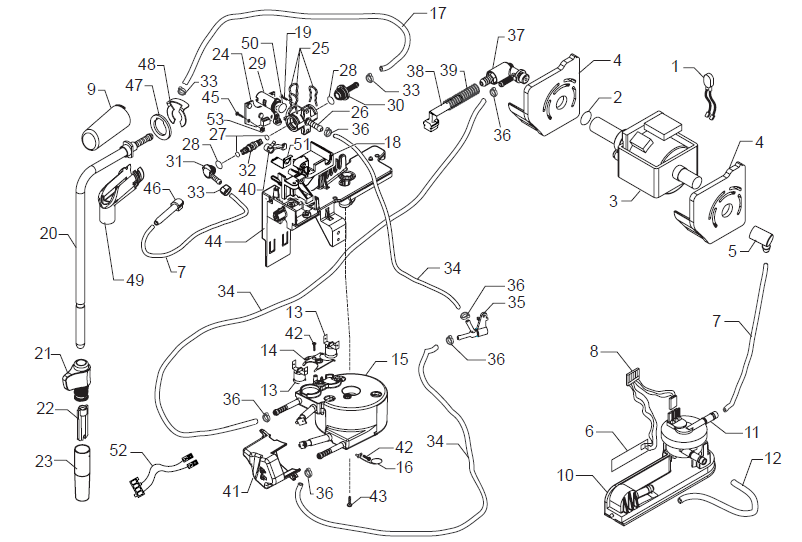 Gaggia Unica Part Diagram: E74155-3