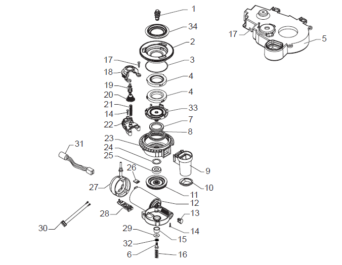 Gaggia Unica Part Diagram: E74155-4