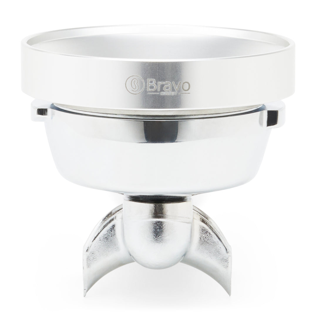 Bravo Portafilter Dosing Funnel Silver on Portafilter || Silver