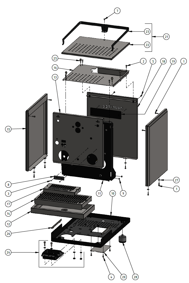 Profitec Drive Part Diagram: 10750-1
