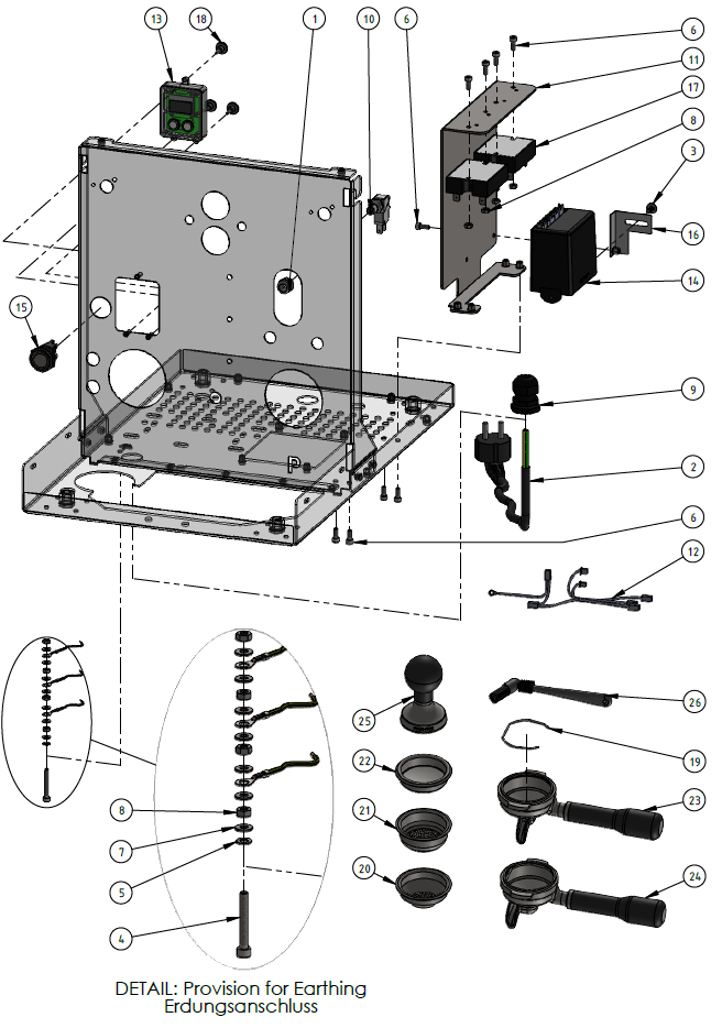 Profitec Drive Part Diagram: 10750-7