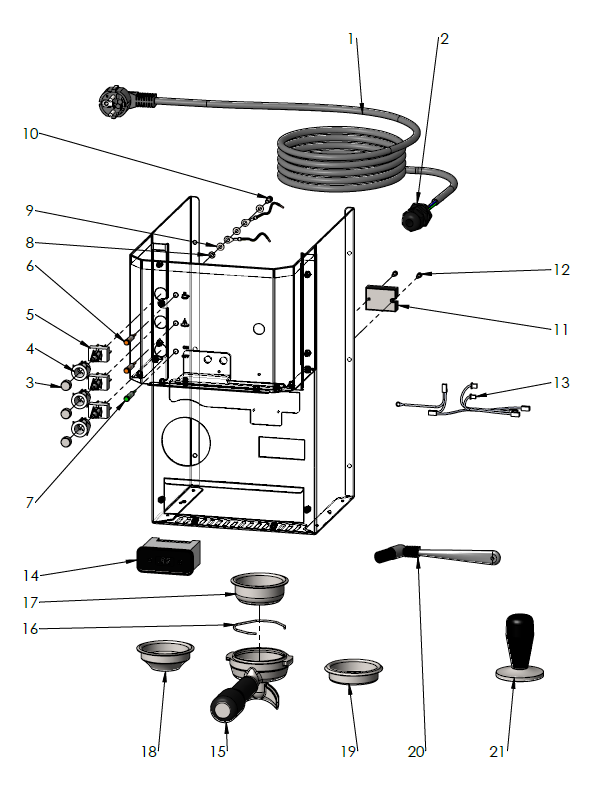 Profitec GO Part Diagram: PROGO-4