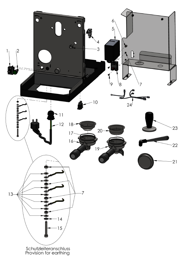 Profitec Pro 400 Part Diagram: 100400-5