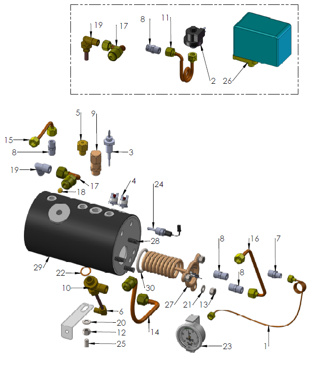 Profitec Pro 500 PID Part Diagram: PRO500PID-3