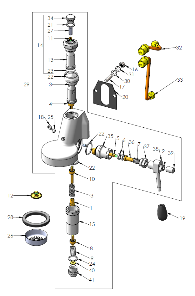Profitec Pro 600 Part Diagram: 10600-5
