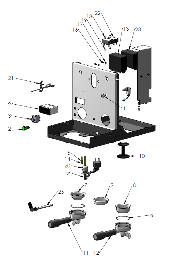 Profitec Pro 600 Part Diagram: 10600-7
