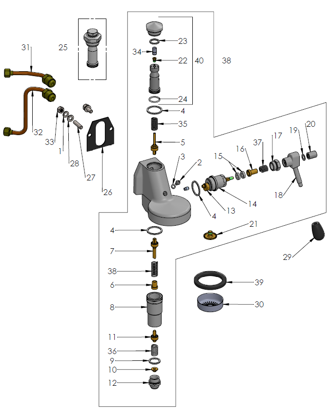 Profitec Pro 700 Part Diagram: PRO700-5