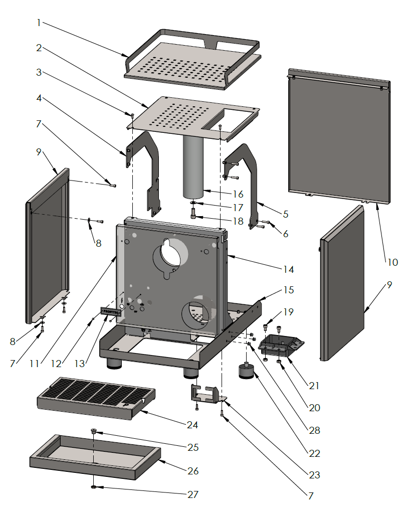 Profitec Pro 800 II Part Diagram: 10810-1