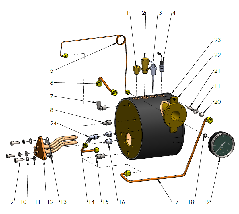 Profitec Pro 800 II Part Diagram: 10810-2