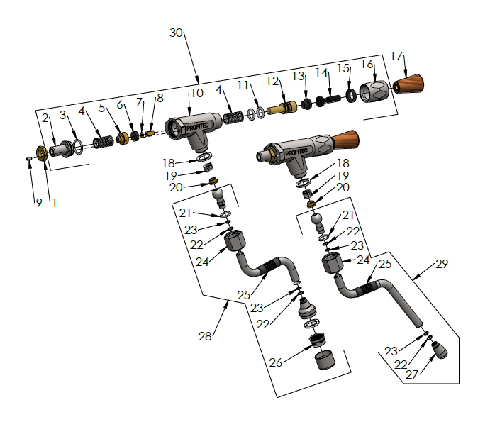 Profitec Pro 800 II Part Diagram: 10810-4