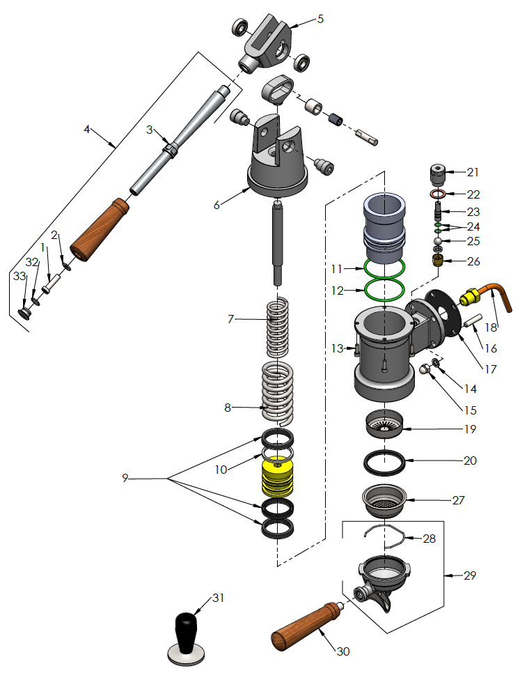 Profitec Pro 800 II Part Diagram: 10810-5