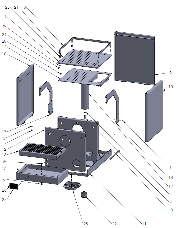 Profitec Pro 800 Part Diagram: PRO800-1