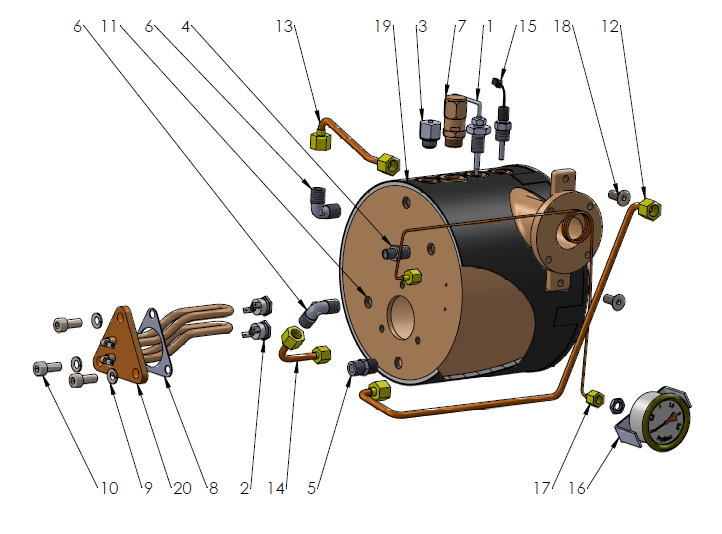 Profitec Pro 800 Part Diagram: PRO800-2
