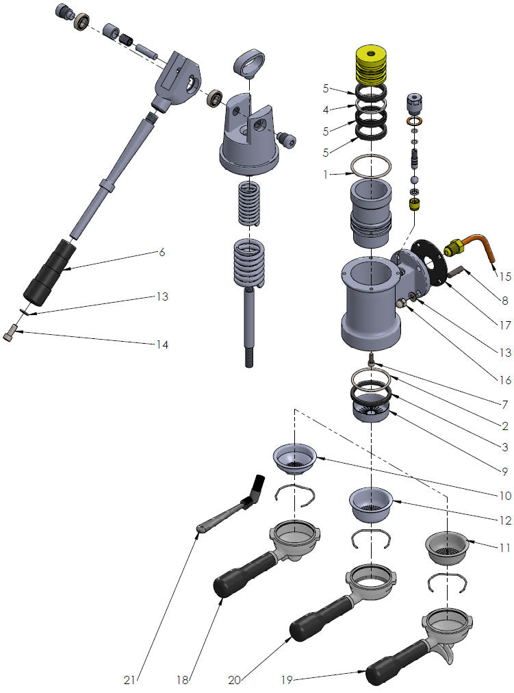 Profitec Pro 800 Part Diagram: PRO800-5