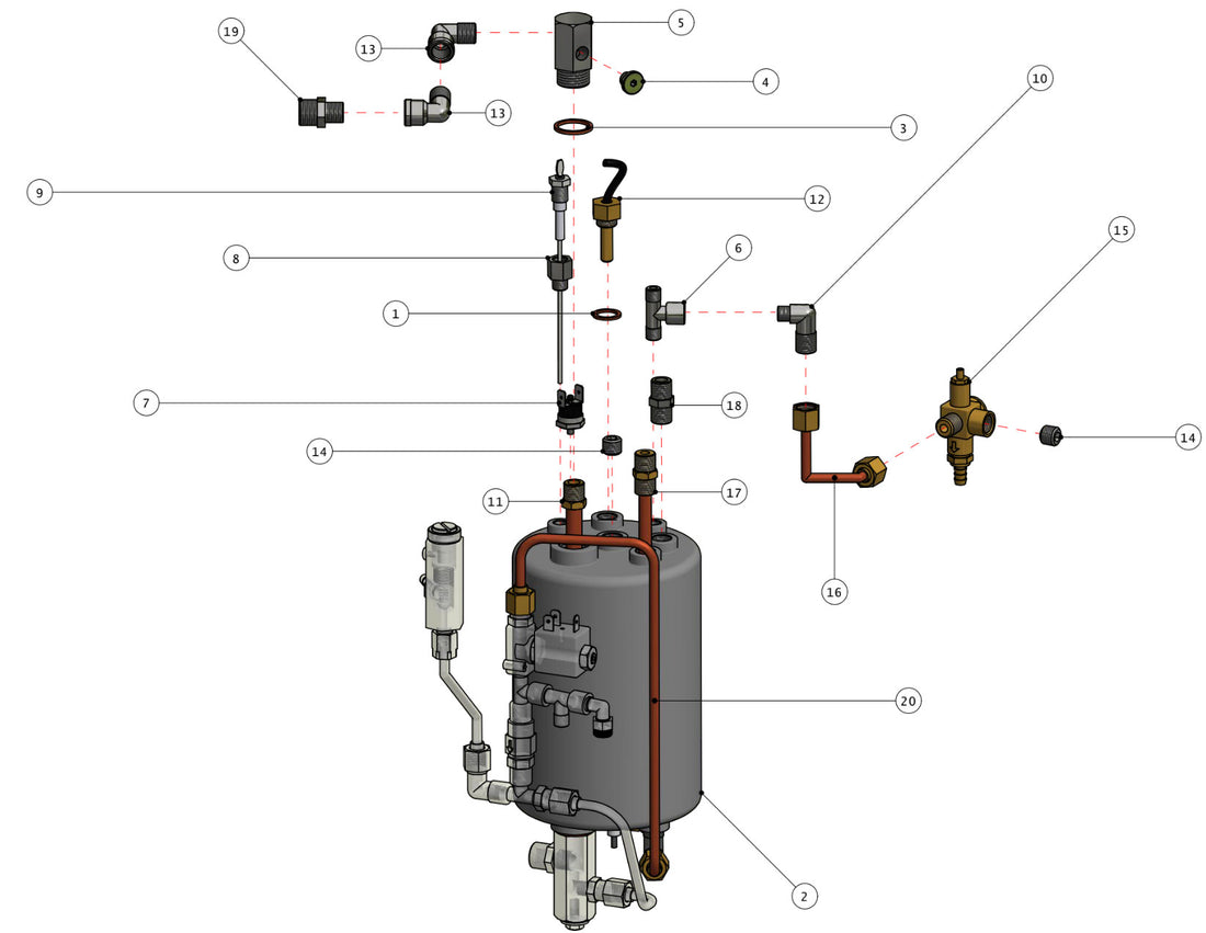 Quick Mill Arnos Part Diagram: 0985-5