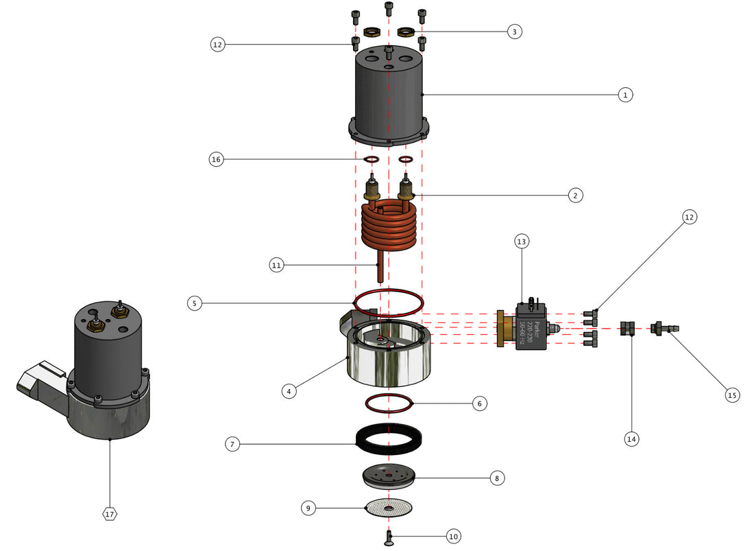 Quick Mill Pippa Part Diagram: 04100-4